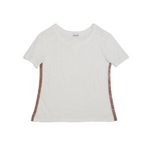 Splendid Kids Cotton Slub Short-Sleeve Tee In Off White Size 14